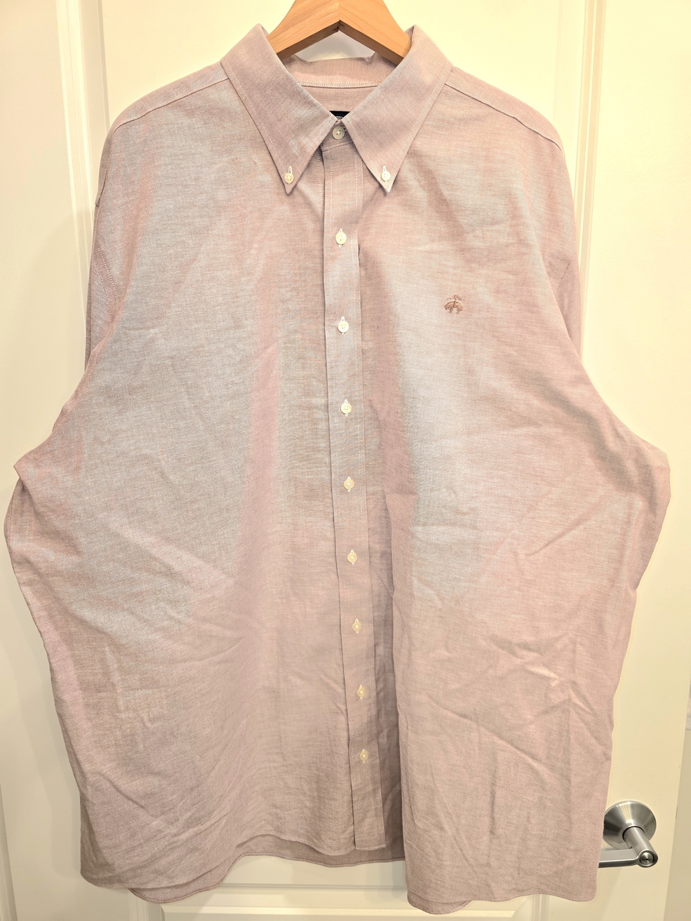 Brooks Brothers Men’s Button-Down Shirt | Salmon | 2XLT | Non-Iron Stretch